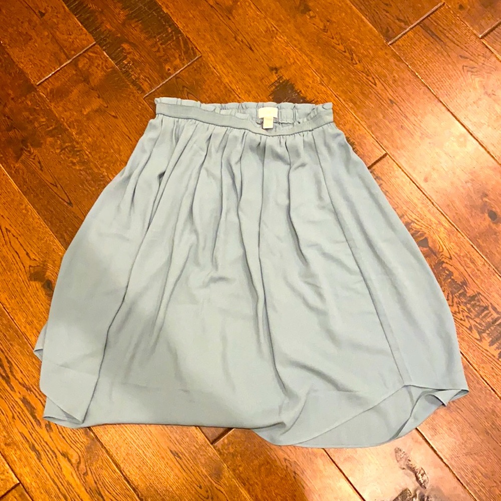 Ann Taylor Loft Light Blue Teal Paperbag Skirt S